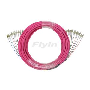 12 Fibers MM LC UPC to LC UPC Trunk Cable